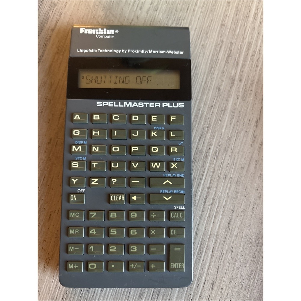 Franklin Spellmaster Plus SC-120 Electronic Merriam Dictionary Spell VTG-works!